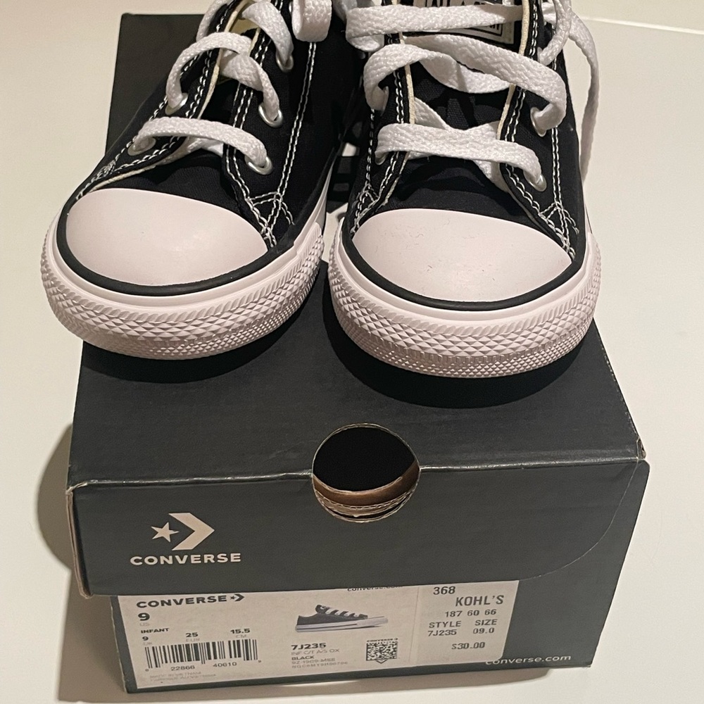 NIB Converse Black Chuck Taylors - Toddler size 9